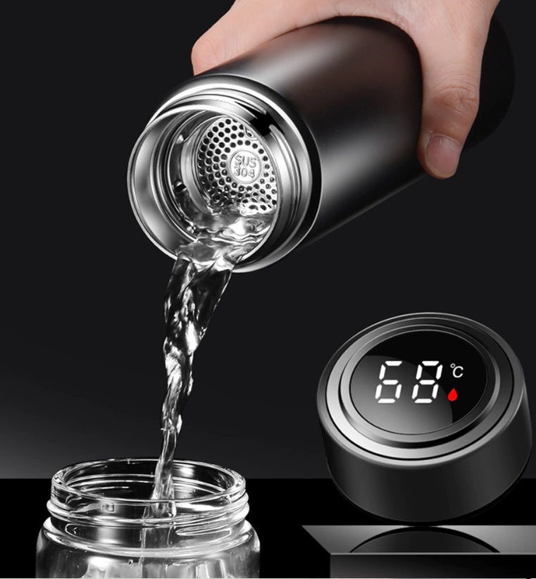Termo de acero inoxidable de 500 ml con sensor de temperatura
