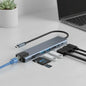 Hub adaptador USB-C multipuertos 8 en 1