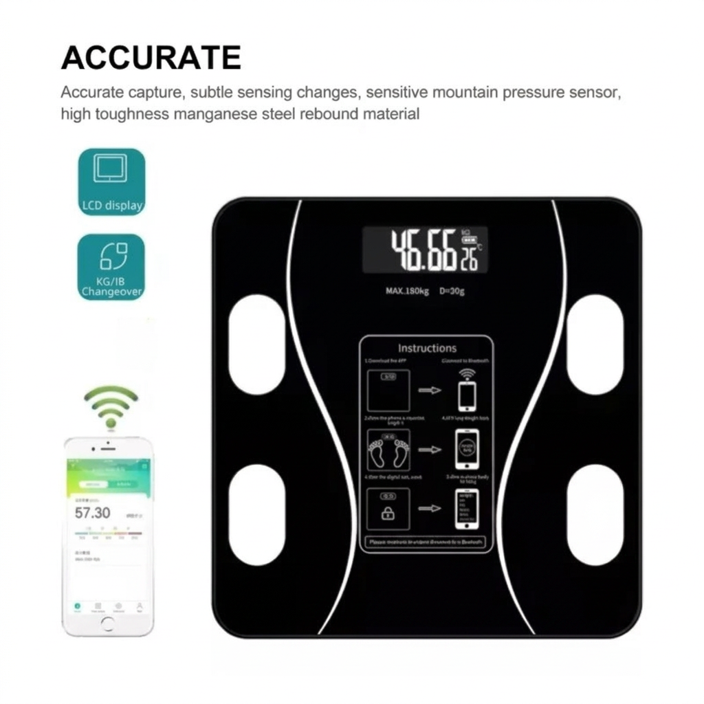 ⚖️ Balanza Inteligente Bluetooth 180kg